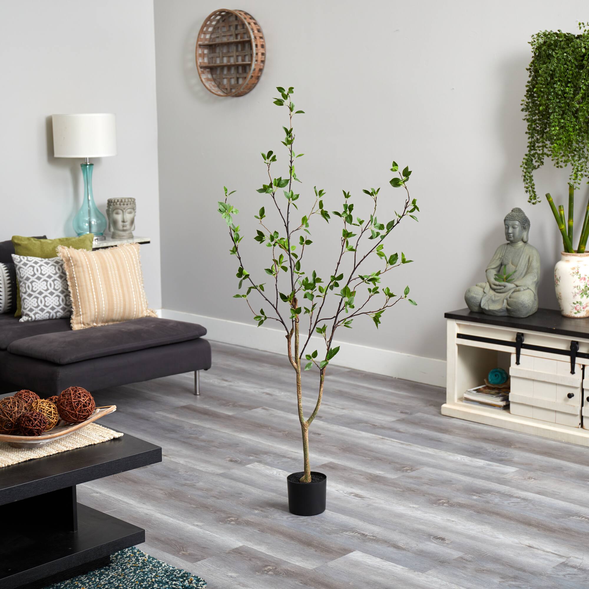 5ft. Minimalist Potted Citrus Artificial Tree